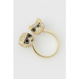 Strieborný prsteň Karl Lagerfeld zlatá farba vyobraziť