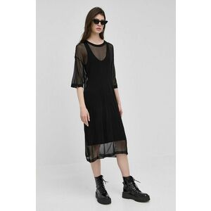 Šaty Silvian Heach čierna farba, mini, oversize vyobraziť