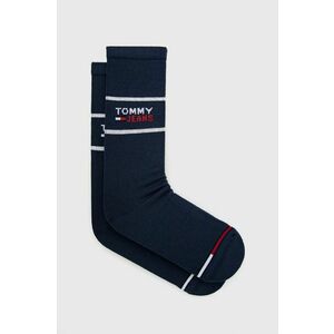 Ponožky Tommy Jeans tmavomodrá farba vyobraziť
