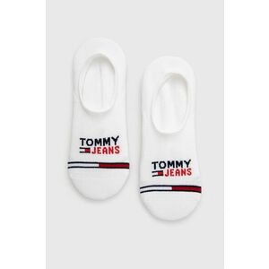 Ponožky Tommy Jeans biela farba vyobraziť