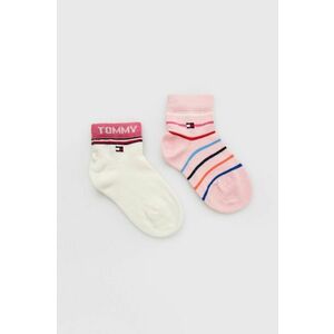 Detské ponožky Tommy Hilfiger ružová farba vyobraziť