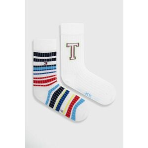 Detské ponožky Tommy Hilfiger biela farba vyobraziť