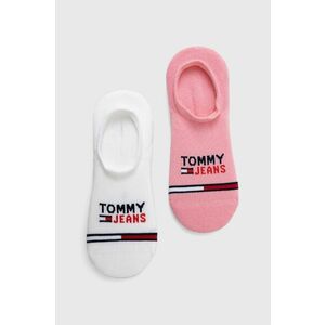 Ponožky Tommy Jeans ružová farba vyobraziť