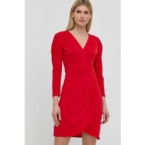 Šaty Morgan červená farba, mini, rovná vyobraziť