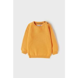 Detský bavlnený sveter Mayoral oranžová farba, ľahký vyobraziť