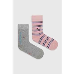 Detské ponožky Tommy Hilfiger ružová farba vyobraziť