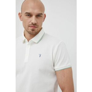 Bavlnené polo tričko Trussardi béžová farba, jednofarebné vyobraziť