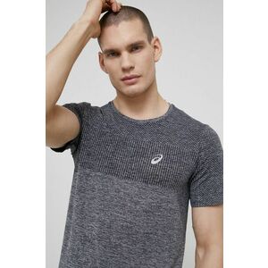 Bežecké tričko Asics šedá farba, vzorované vyobraziť