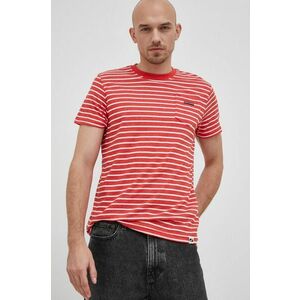 Tričko Pepe Jeans Adone pánske, červená farba, vzorované vyobraziť