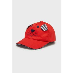 Detská čiapka Mayoral červená farba, s potlačou vyobraziť