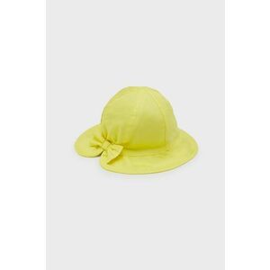 Detský klobúk Mayoral žltá farba biela, bavlnený vyobraziť