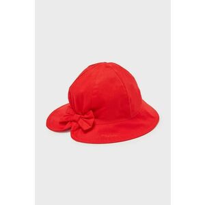 Detský klobúk Mayoral červená farba biela, bavlnený vyobraziť