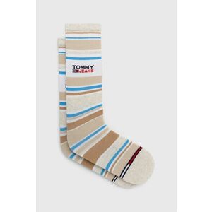 Ponožky Tommy Jeans béžová farba vyobraziť