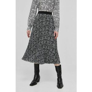 Sukňa Karl Lagerfeld šedá farba, midi, áčkový strih vyobraziť