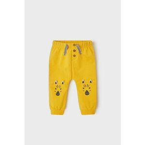 Detské nohavice Mayoral žltá farba, s potlačou vyobraziť