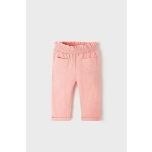 Detské nohavice Mayoral ružová farba, jednofarebné vyobraziť