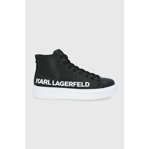 Kožená obuv Karl Lagerfeld Maxi Kup čierna farba vyobraziť