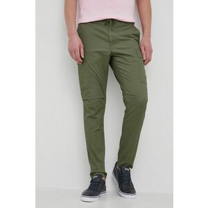 Bavlnené nohavice Polo Ralph Lauren pánske, zelená farba, rovné vyobraziť