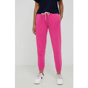 Nohavice GAP dámske, ružová farba, jednofarebné vyobraziť