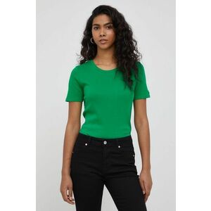 Bavlnené tričko United Colors of Benetton zelená farba, vyobraziť