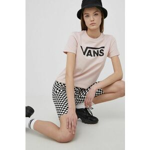 Bavlnené tričko Vans VN0A3UP4YRR1-PEACHWHIP, ružová farba, vyobraziť