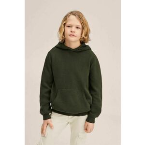 Detský bavlnený sveter Mango Kids zelená farba, vyobraziť