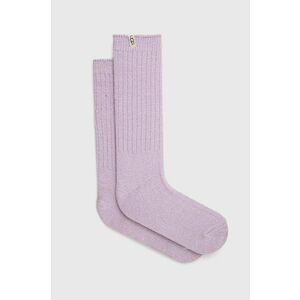 Ponožky UGG dámske, fialová farba vyobraziť