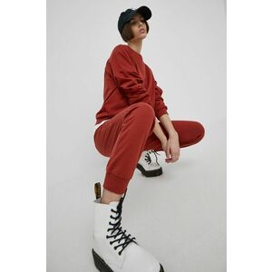 Nohavice Vero Moda dámske, červená farba, jednofarebné vyobraziť