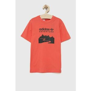 Detské bavlnené tričko adidas Originals HE2058 ružová farba, s potlačou vyobraziť