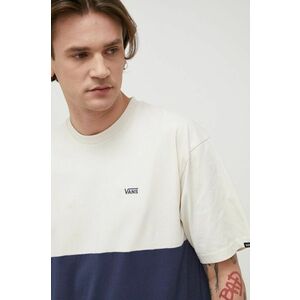 Bavlnené tričko Vans tmavomodrá farba, s potlačou vyobraziť