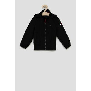 Detská bunda Tommy Hilfiger čierna farba, vyobraziť
