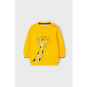 Detský bavlnený sveter Mayoral žltá farba, tenký vyobraziť
