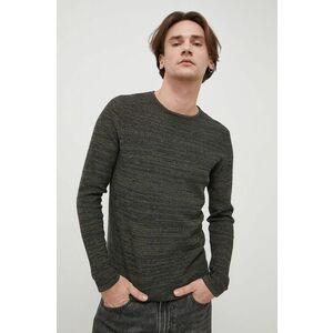Bavlnený sveter Produkt by Jack & Jones pánsky, tmavomodrá farba, vyobraziť