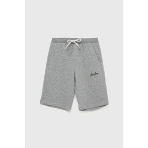 Detské krátke nohavice Jack & Jones šedá farba, melanžové, vyobraziť
