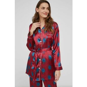 Pyžamo Answear Lab dámska, červená farba, saténová vyobraziť