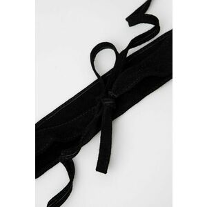 Semišový opasok Answear Lab dámsky, čierna farba vyobraziť