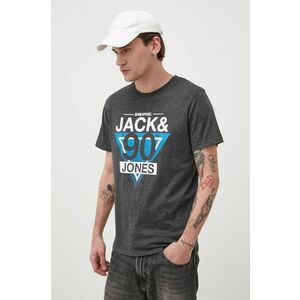 Tričko Jack & Jones pánske, čierna farba, s potlačou vyobraziť