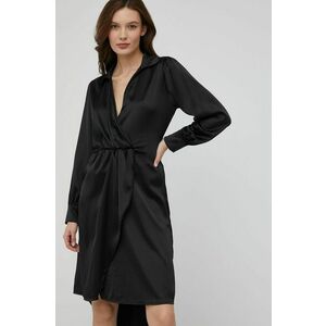 Šaty Answear Lab čierna farba, mini, áčkový strih vyobraziť