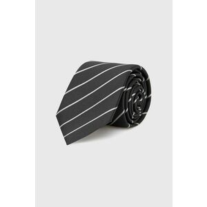 Hodvábna kravata Boss šedá farba vyobraziť