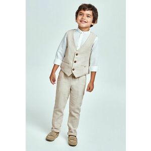 Detské nohavice Mayoral béžová farba, jednofarebné vyobraziť