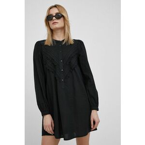 Bavlnené šaty JDY čierna farba, mini, rovná vyobraziť