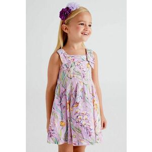 Dievčenské šaty Mayoral fialová farba, mini, rovná vyobraziť