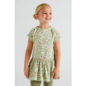 Dievčenské šaty Mayoral zelená farba, mini, áčkový strih vyobraziť