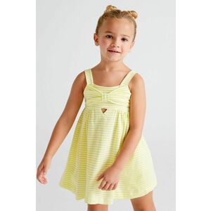 Dievčenské šaty Mayoral žltá farba, mini, rovná vyobraziť