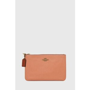 Kožená peňaženka Coach dámsky, oranžová farba vyobraziť