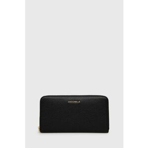 Kožená peňaženka Coccinelle dámska, čierna farba vyobraziť