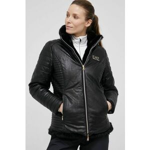 Obojstranná bunda EA7 Emporio Armani dámska, čierna farba, zimná, vyobraziť