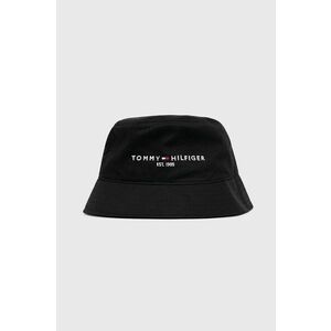 Bavlnený klobúk Tommy Hilfiger čierna farba, bavlnený vyobraziť