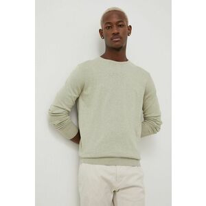 Bavlnený sveter Tom Tailor pánsky, zelená farba, vyobraziť
