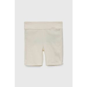 Detské krátke nohavice Guess béžová farba, s nášivkou, vyobraziť